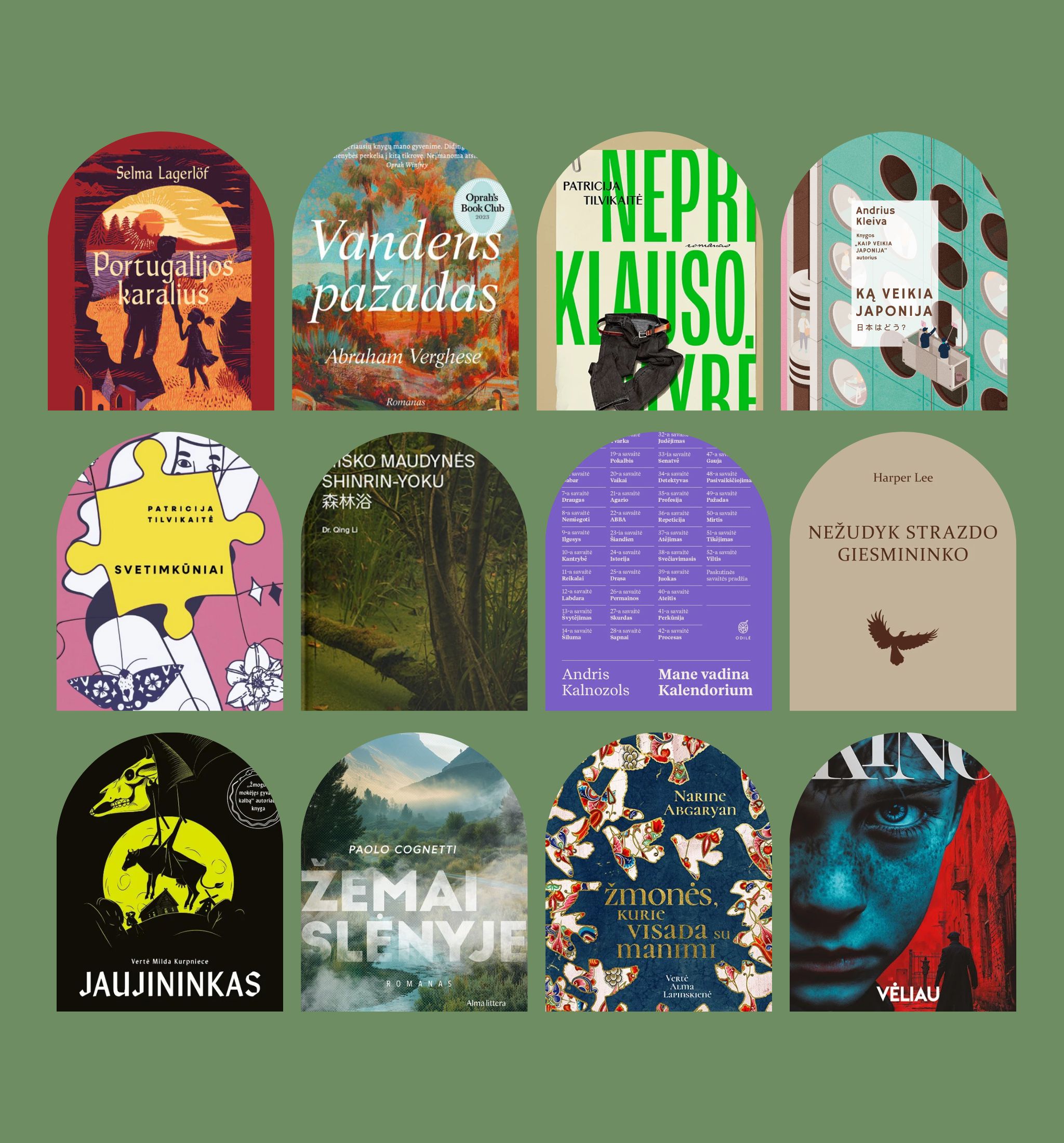 Knygos, Karolina Jocienė, kemsynai, tekstų rašytoja, Portugalijos karalius, Vandens pažadas, Nepriklausomybė, Ką veikia Japonija, Svetimkūniai, Miško maudynės, Mane vadina Kalendorium, Nežudyk strazdo giesmininko, Jaujininkas, Žemai slėnyje, Žmonės kurie visada su manimi, Vėliau